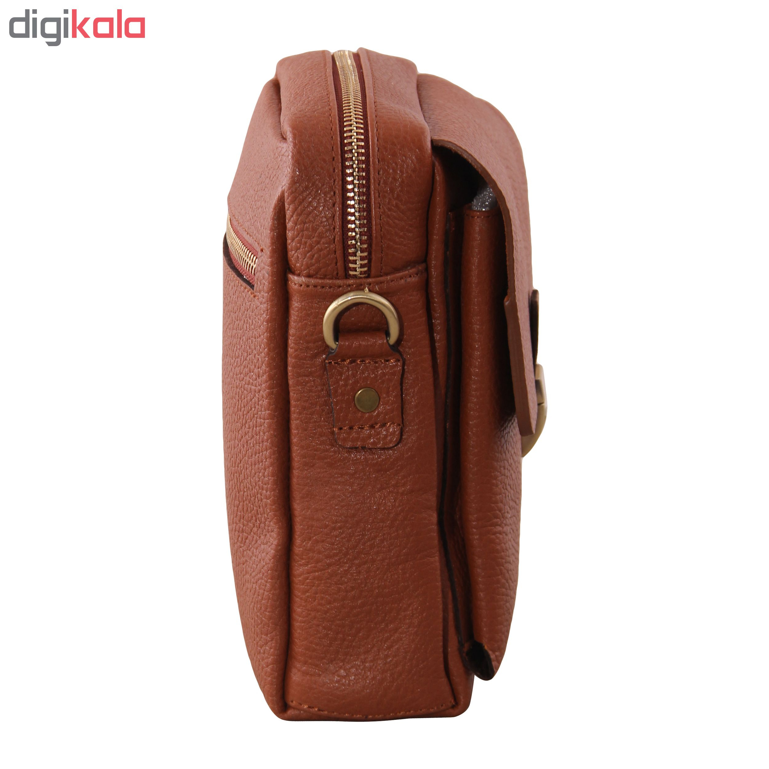 کیف دوشی مردانه شهر چرم کد H108