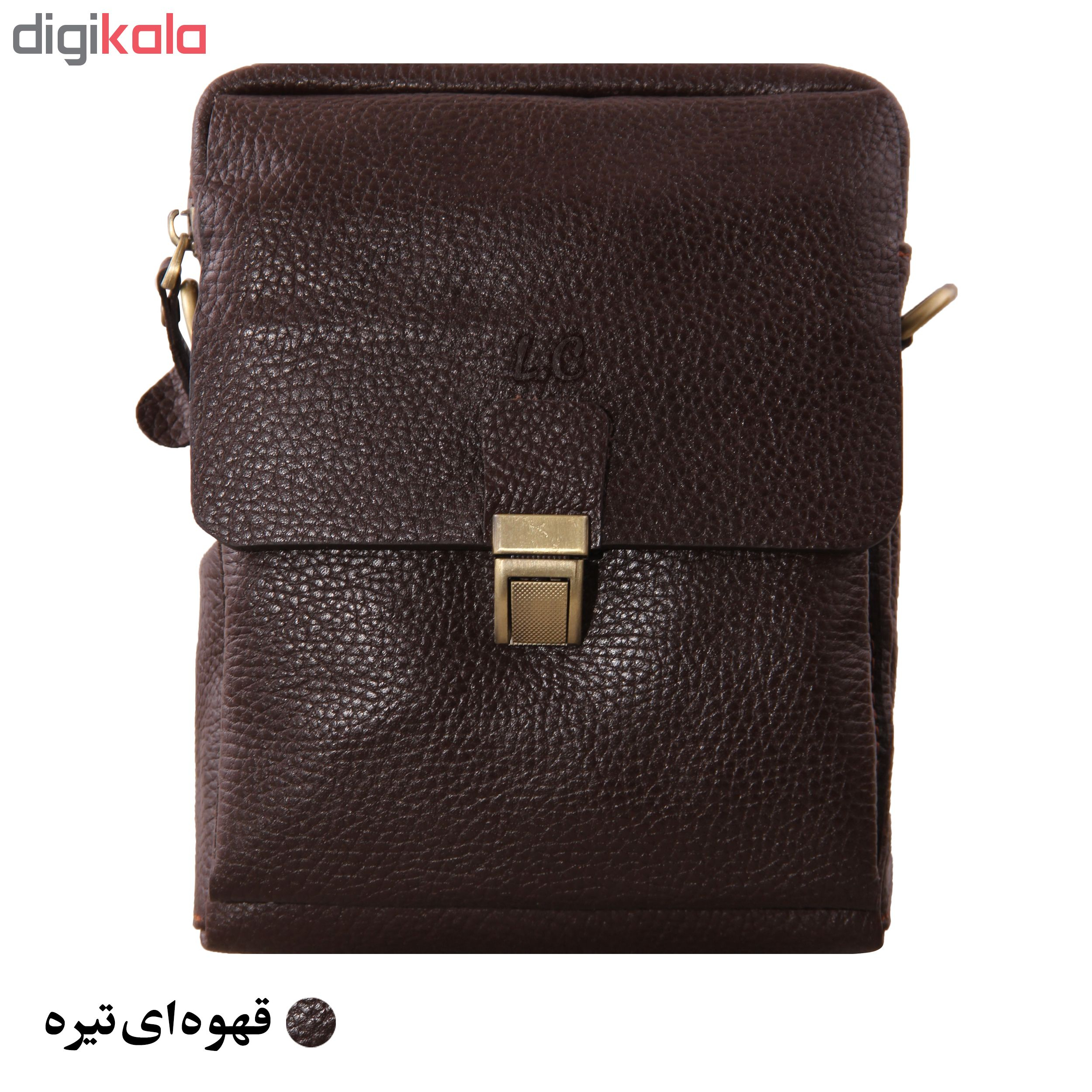 کیف دوشی مردانه شهر چرم کد H108