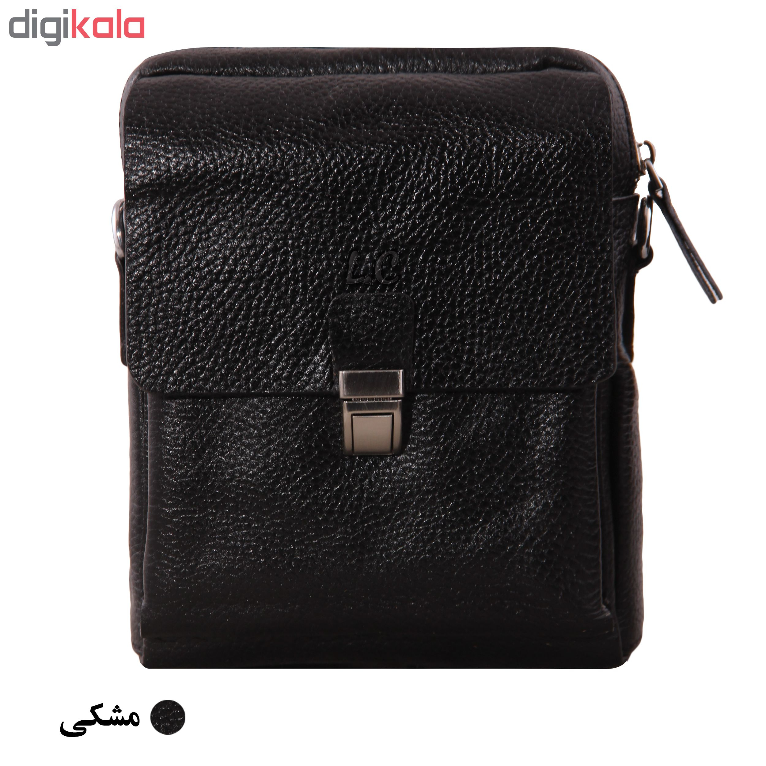 کیف دوشی مردانه شهر چرم کد H108