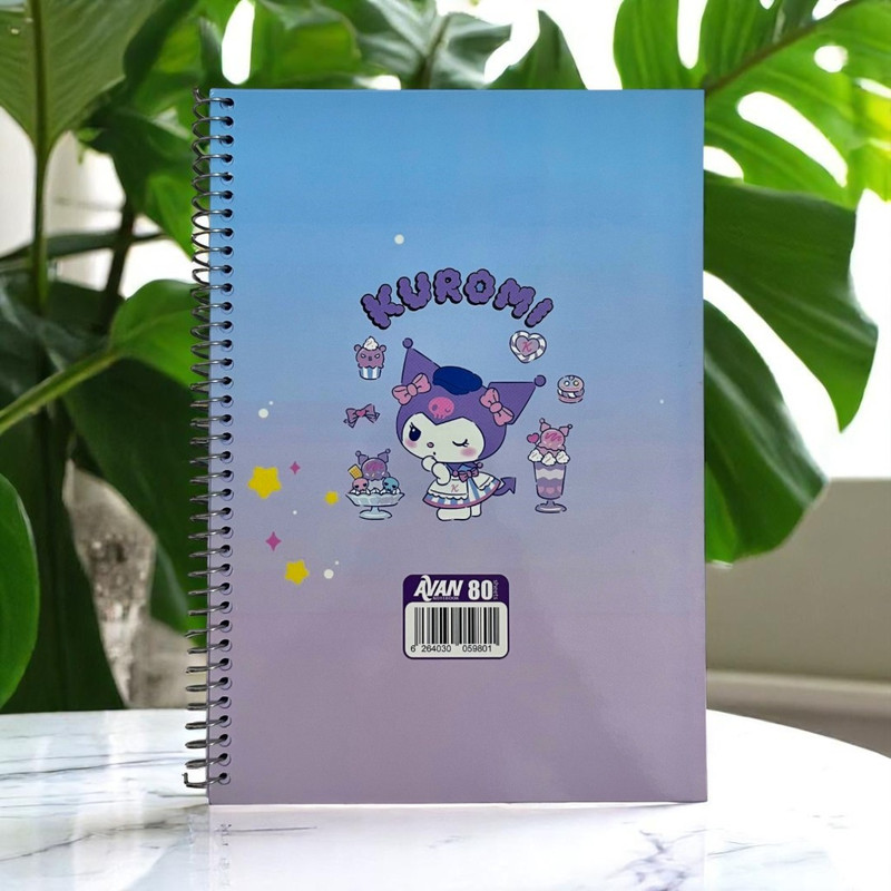 دفتر مشق 80 برگ آوان مدل حاشیه دار طرح کرومی آبنبات کد HH1