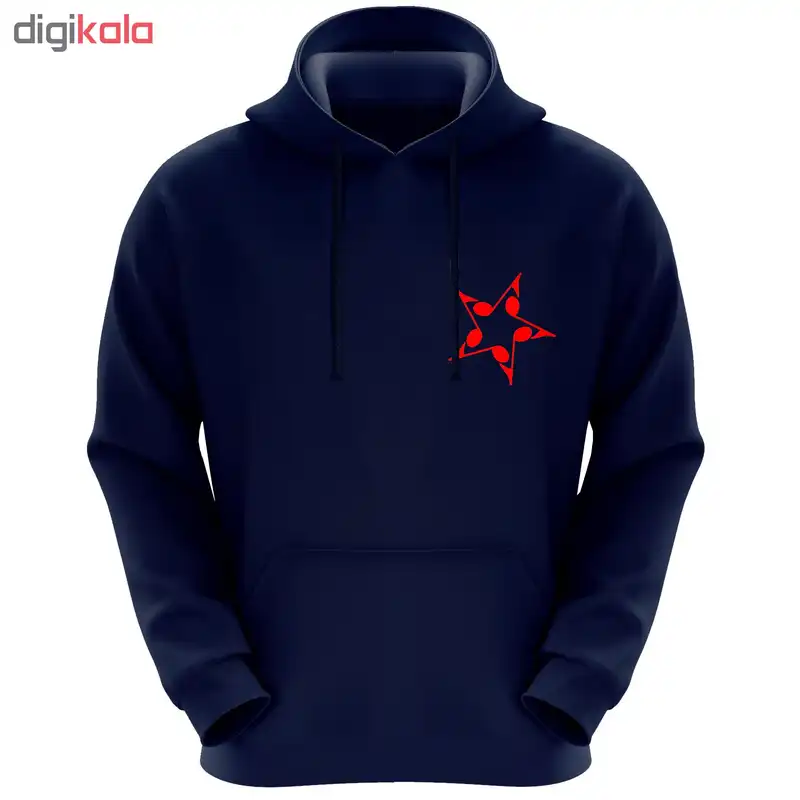 هودی زنانه طرح ستاره کد FG108 رنگ سرمه ای