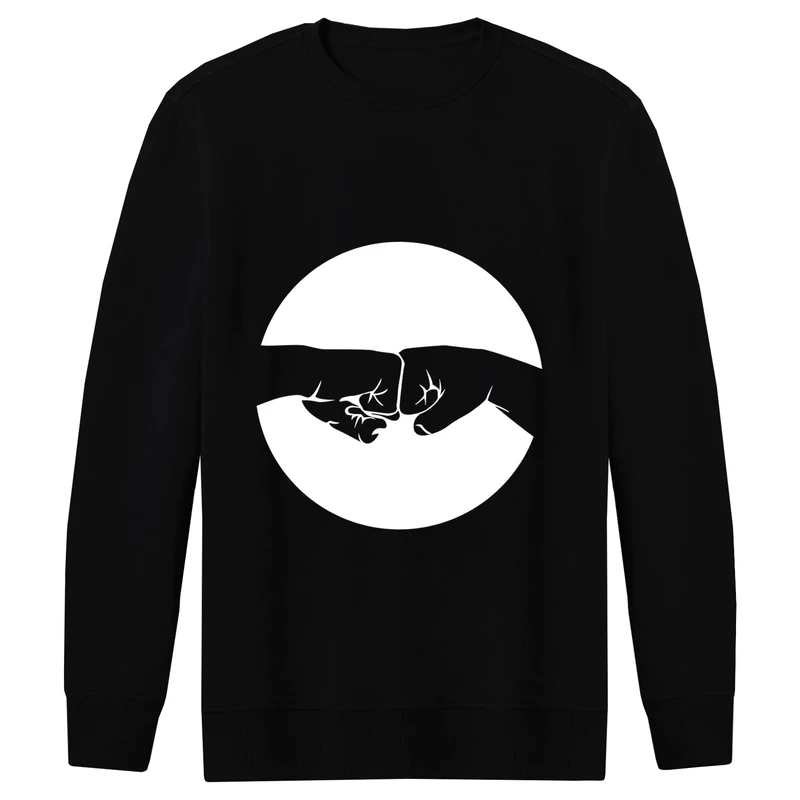 سویشرت مردانه طرح مشت کد 1901 رنگ مشکی