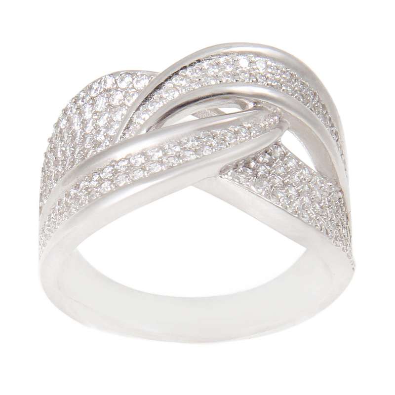 انگشتر نقره زنانه بازرگانی میلادی مدل فانتزی کد AWR_755