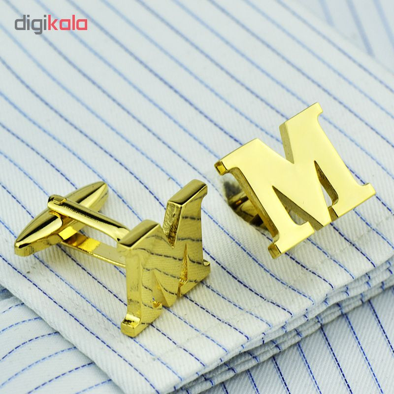 دکمه سردست مردانه زرکات طرح M