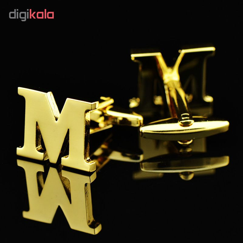 دکمه سردست مردانه زرکات طرح M