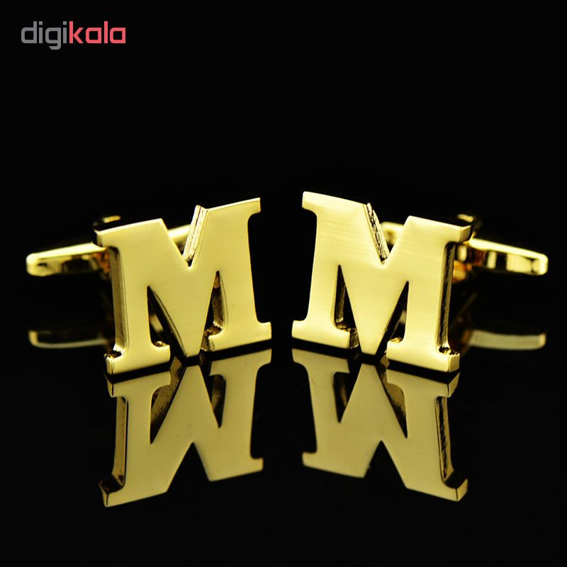 دکمه سردست مردانه زرکات طرح M