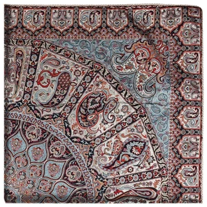 رومیزی ترمه حسینی طرح پارادایس سایز 100 × 100 سانتی‌ متر