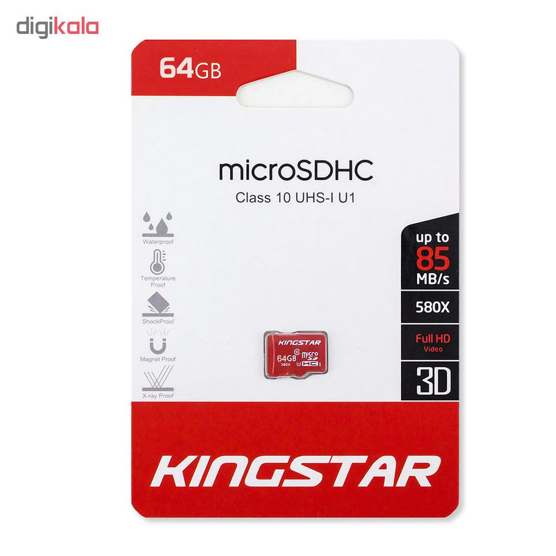 کارت حافظه microSDHC کینگ استار کلاس 10 استاندارد UHS-I U1 سرعت 85MBps ظرفیت 64 گیگابایت