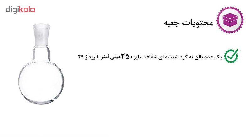بالن آزمایشگاهی مدل R29 ظرفیت 250 میلی لیتر