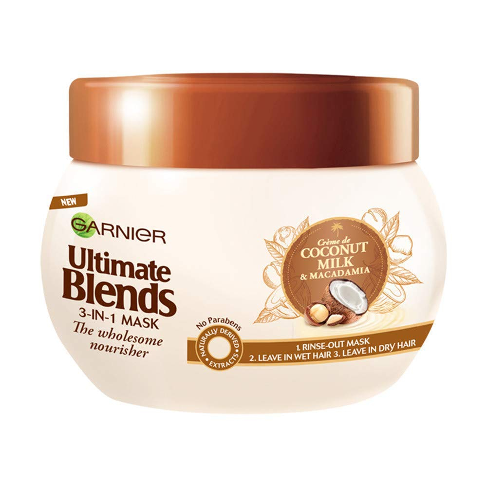 ماسک مو گارنیه سری Ultimate Blends مدل Coconut Milk & Makadamia حجم 300 میلی لیتر