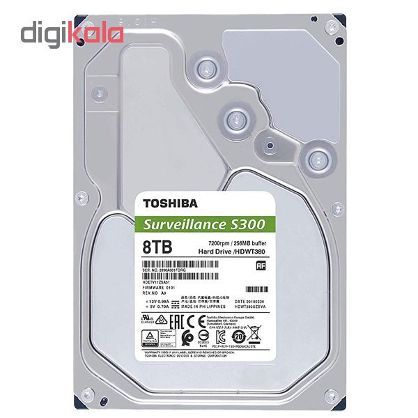 هارددیسک اینترنال توشیبا مدل s300 surveillance ظرفیت 8 ترابایت