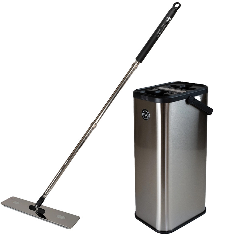 ست سطل و تی زمین شوی دبلیو اس مدل دو مخزنه استیل