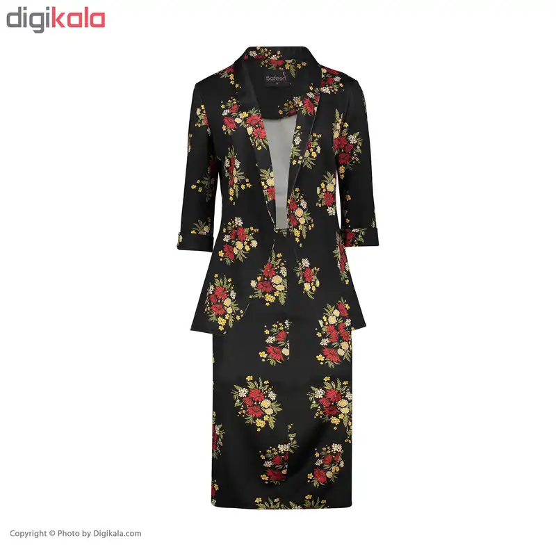 ست کت و دامن زنانه ساتین مدل MH53