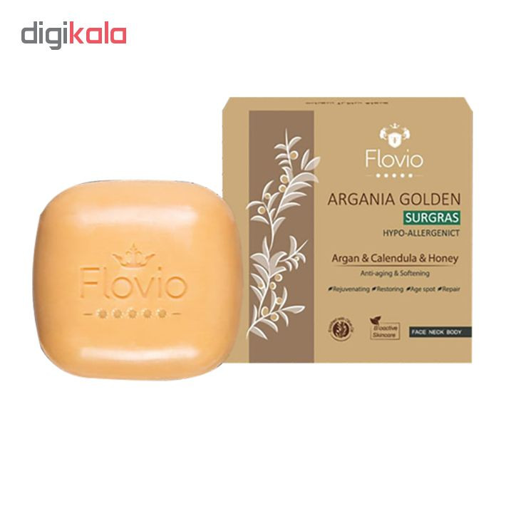 صابون مرطوب کننده فلوویو مدل Argania Golden وزن 100 گرم
