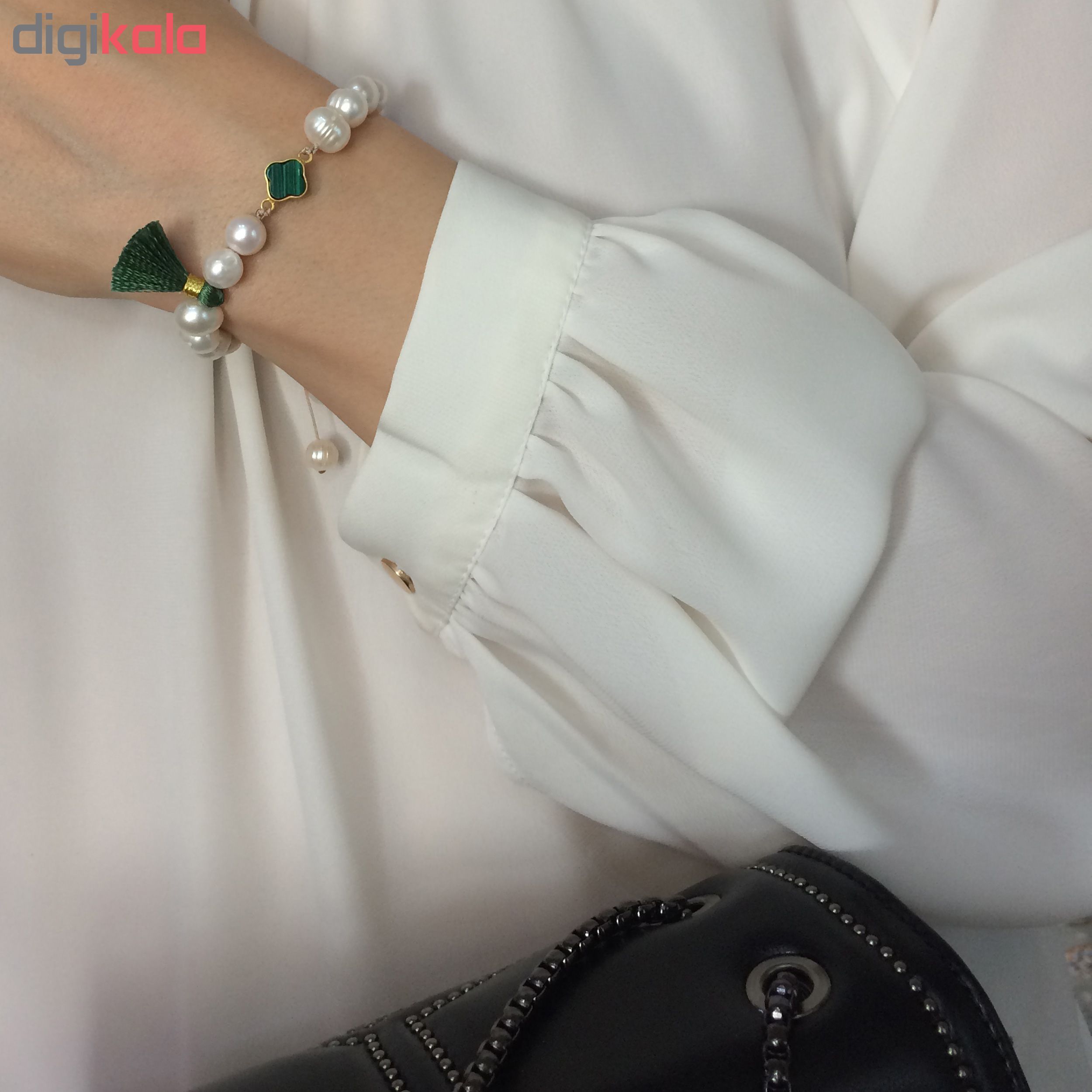 دستبند طلا 18 عیار زنانه الماسین آذر کد Van01