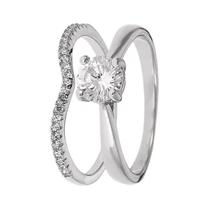 انگشتر نقره زنانه مون لایت کد R2149 مجموعه 2 عددی