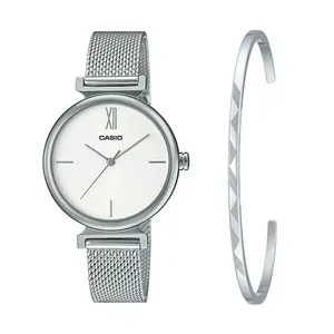 ست دستبند و ساعت مچی عقربه ای زنانه کاسیو مدل LTP-2023VM-7CDR