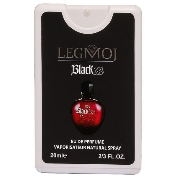 عطر جیبی زنانه لغموژ مدل Black XS حجم 20 میلی لیتر
