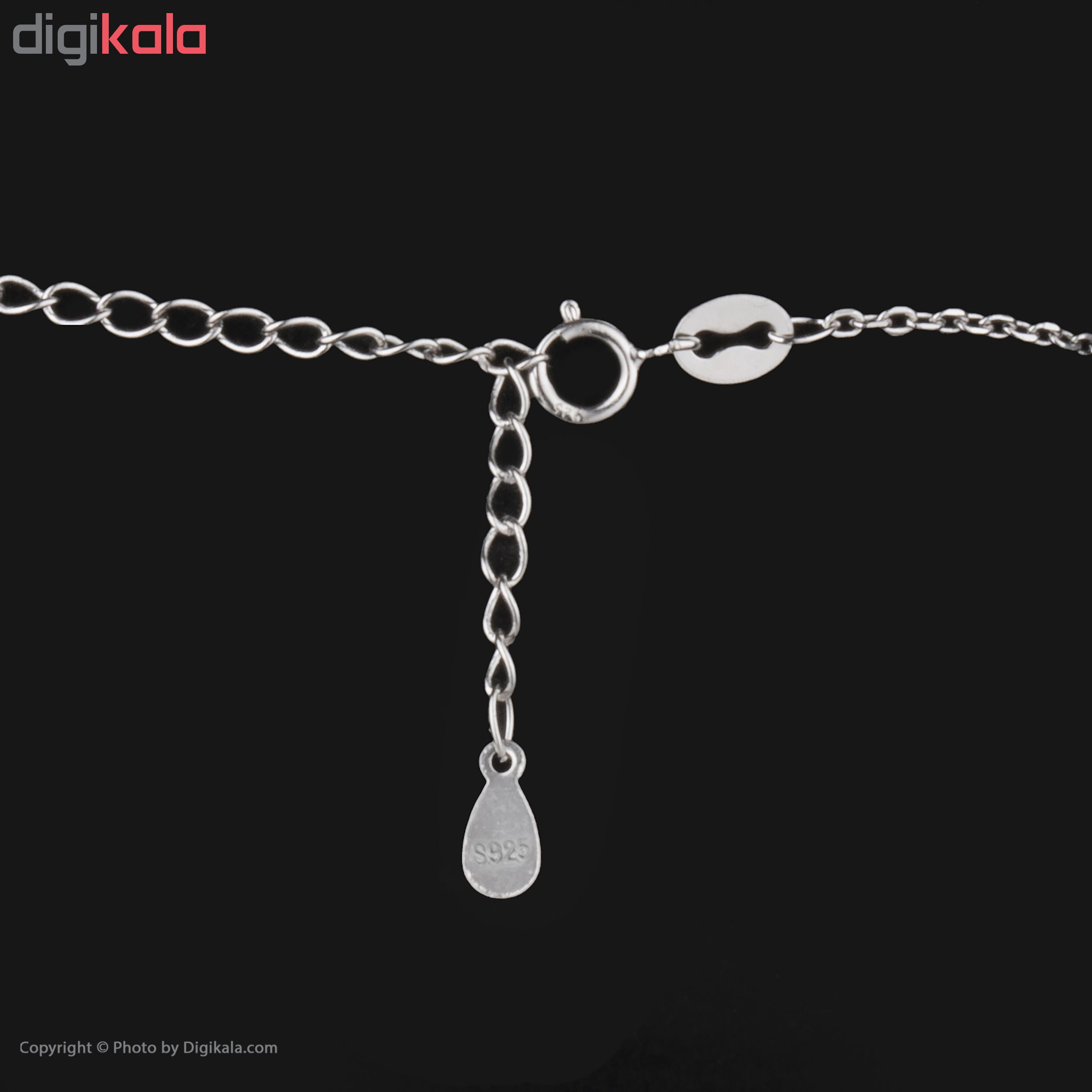 گردنبند نقره زنانه کد GN2813 با سنگ سواروسکی زیورآلات نقره زنانه - mobile  سانجی
