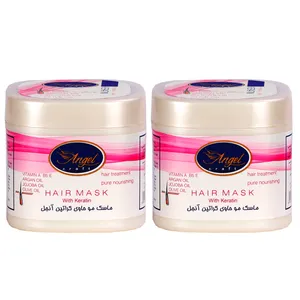 ماسک مو انجل کرفت مدل KERATIN کد 01 حجم 500 میلی لیتر مجموعه 2 عددی