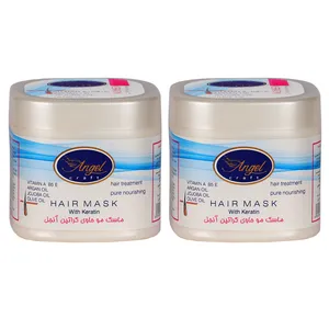 ماسک مو انجل کرفت مدل KERATIN حجم 500 میلی لیتر مجموعه 2 عددی