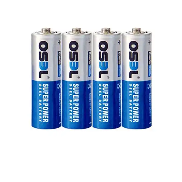باتری نیم قلمی اوسل مدل Super Power بسته 4 عددی