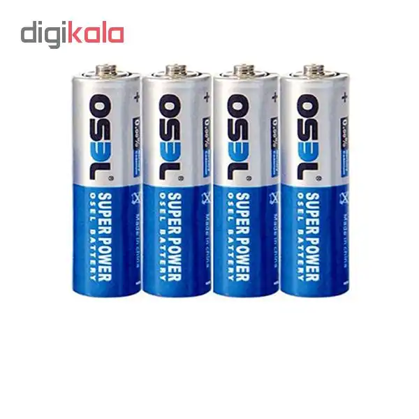 باتری نیم قلمی اوسل مدل Super Power بسته 4 عددی