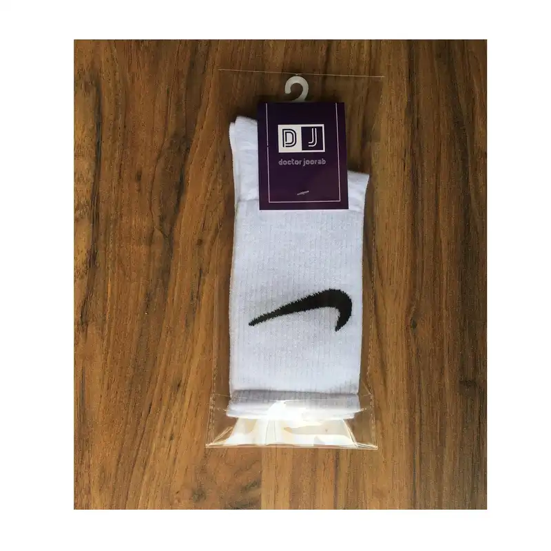 جوراب زنانه مدل ساق بلند کشی اسپرت رنگ سفید