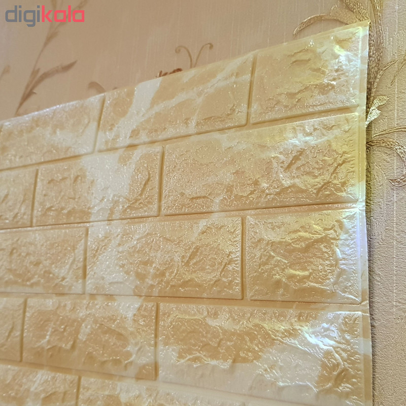 دیوارپوش طرح آجر کد 801 بسته 4 عددی