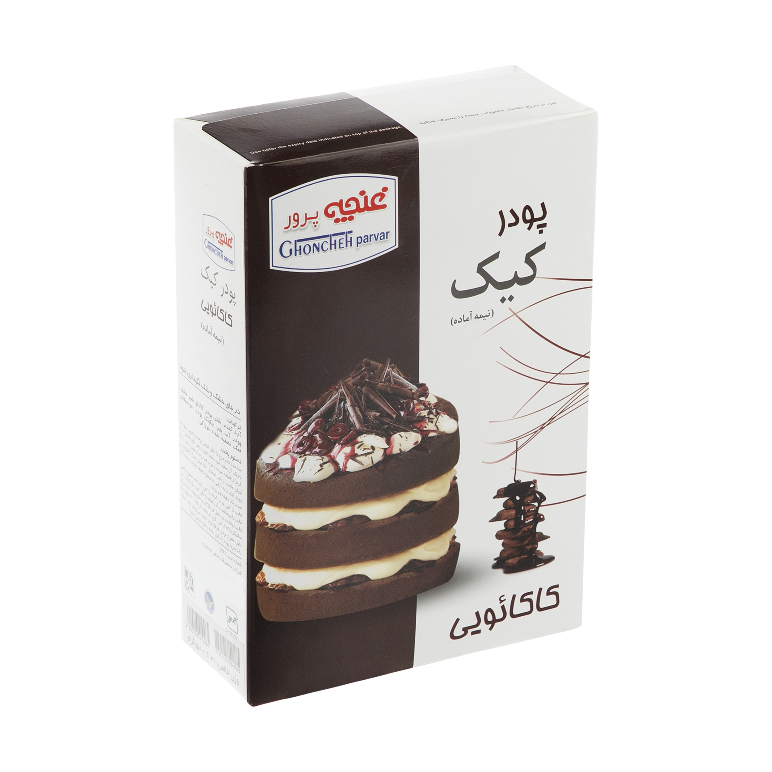پودر کیک کاکائویی غنچه پرور - 500 گرم