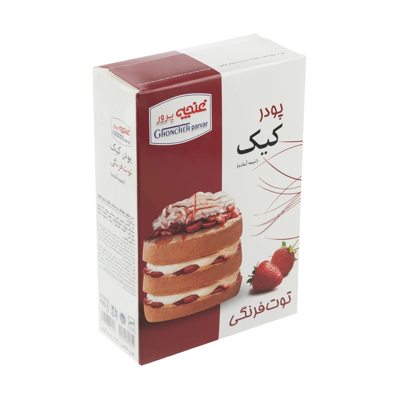 پودر کیک توت فرنگی غنچه پرور - 500 گرم