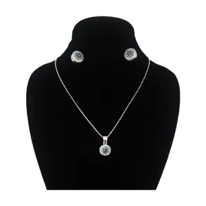 نیم ست نقره زنانه طرح چشم نظر کد 009