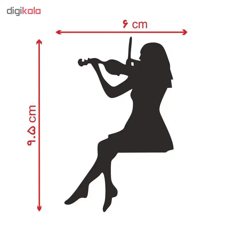 استیکر کلید و پریز طرح دخترک ویولن زن کد ST01 بسته 2 عددی