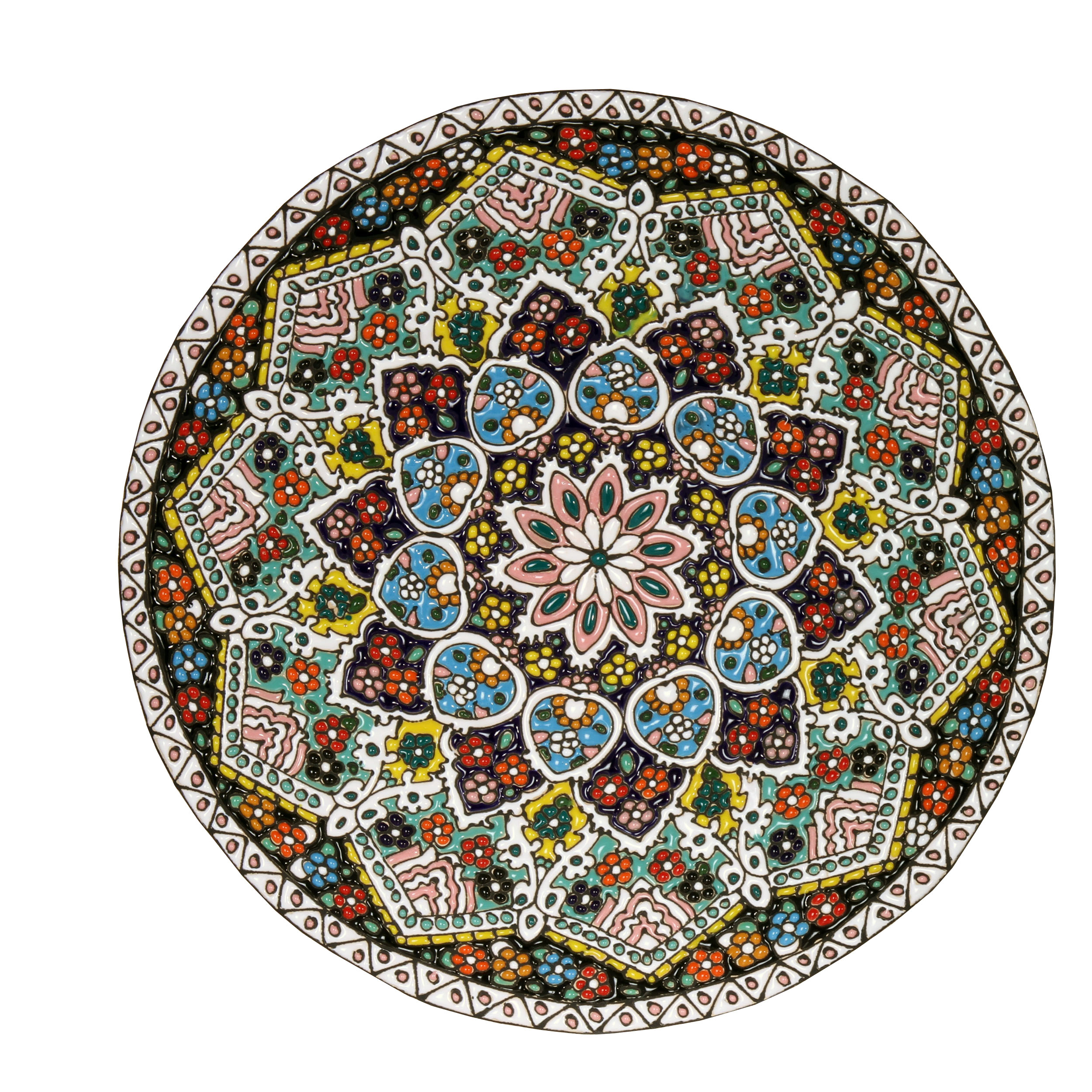 بشقاب میناکاری سفالی کد 13161