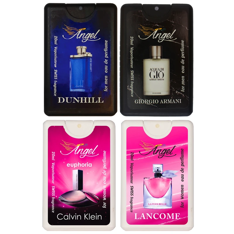 عطر جیبی انجل کرفت مدل WM1 حجم 20 میلی لیتر مجموعه 4 عددی