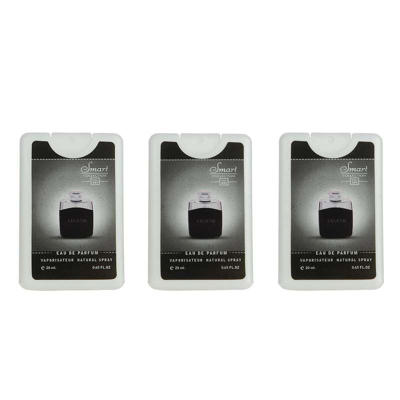 عطر جیبی مردانه اسمارت کالکشن مدل Legend حجم 20 میلی لیتر مجموعه 3 عددی عطر جیبی مردانه اسمارت کالکشن مدل Legend حجم 20 میلی لیتر مجموعه 3 عددی