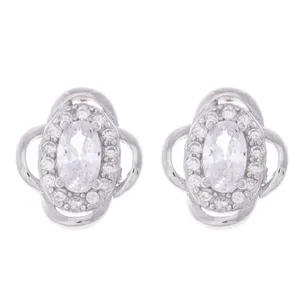 گوشواره نقره زنانه طرح گل کد 2222