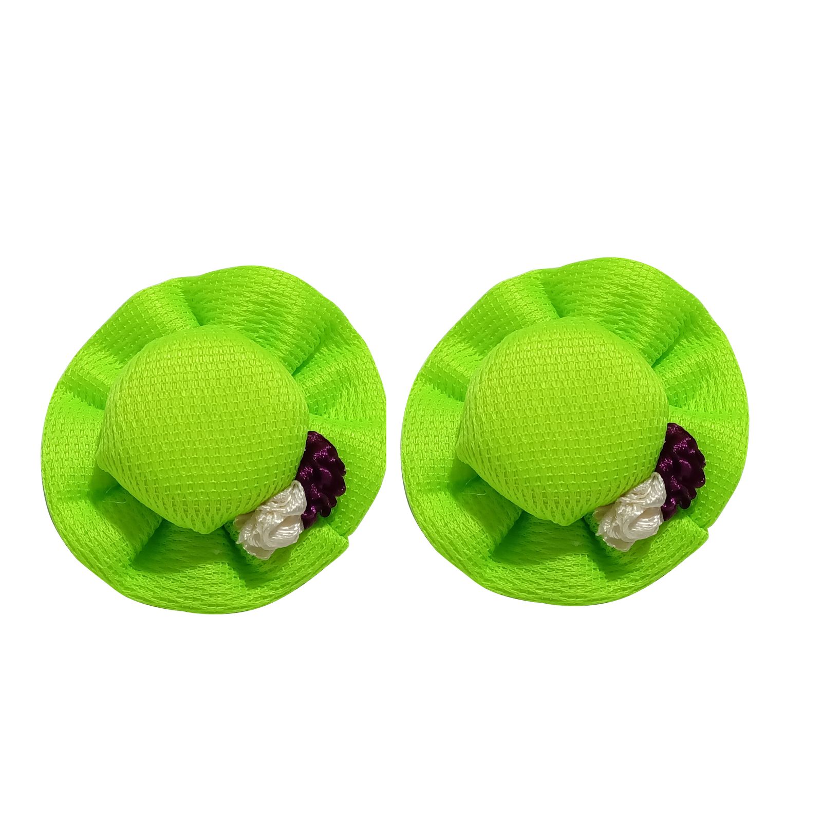 کش مو دخترانه طرح کلاه بسته 2 عددی -  - 1