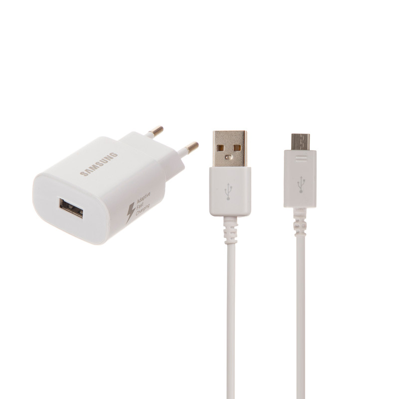 تصویر شارژر دیواری مدل EP-TA600 به همراه کابل تبدیل USB به microUSB