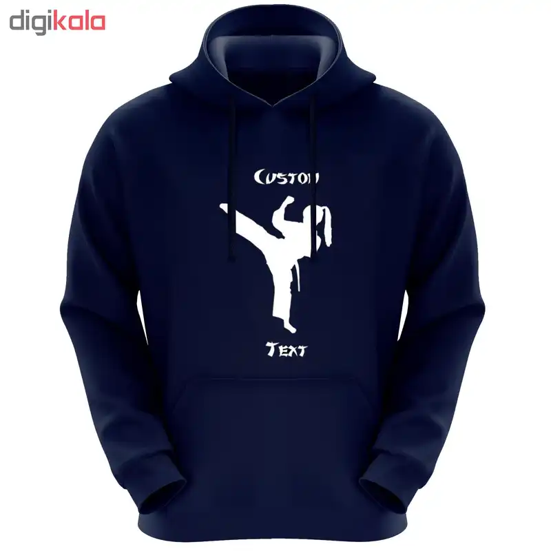 هودی زنانه طرح کاراته کد F116 رنگ سرمه ای