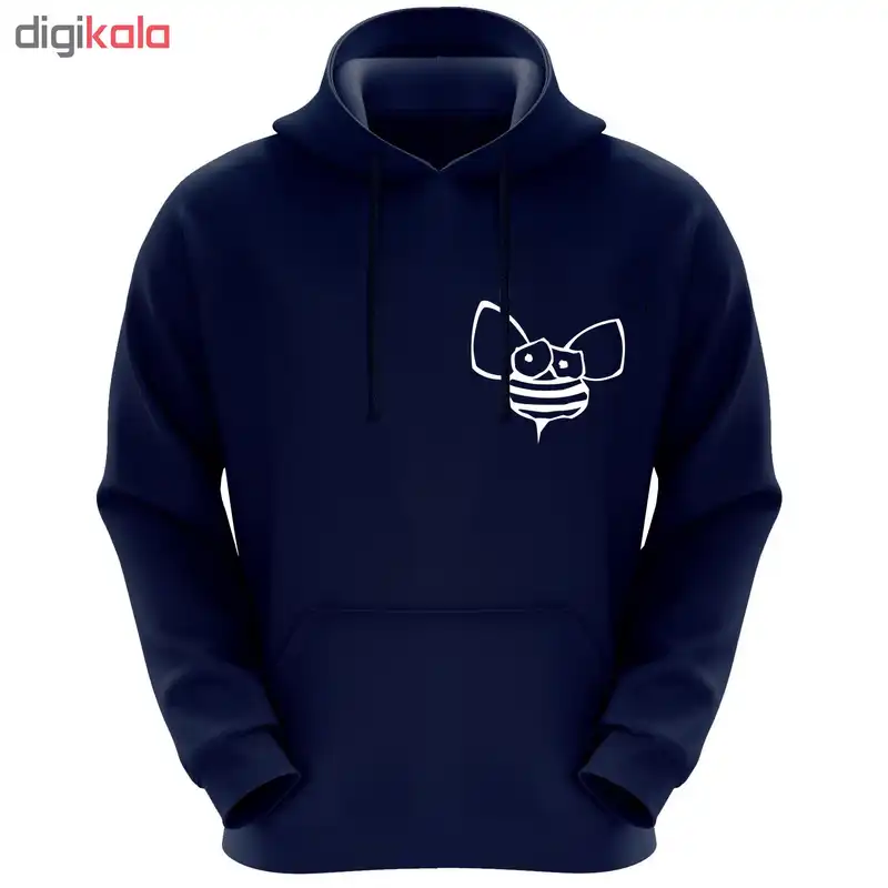 هودی زنانه طرح زنبور کد F136 رنگ سرمه ای