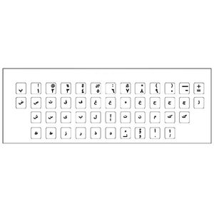 برچسب حروف فارسی کیبورد کد ۰۰۲