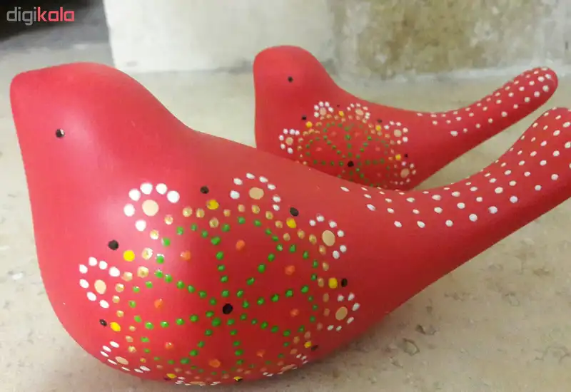 مجسمه سفالی مدل پرنده کد ۲۴۵۳۹۷۴ مجموعه ۲ عددی