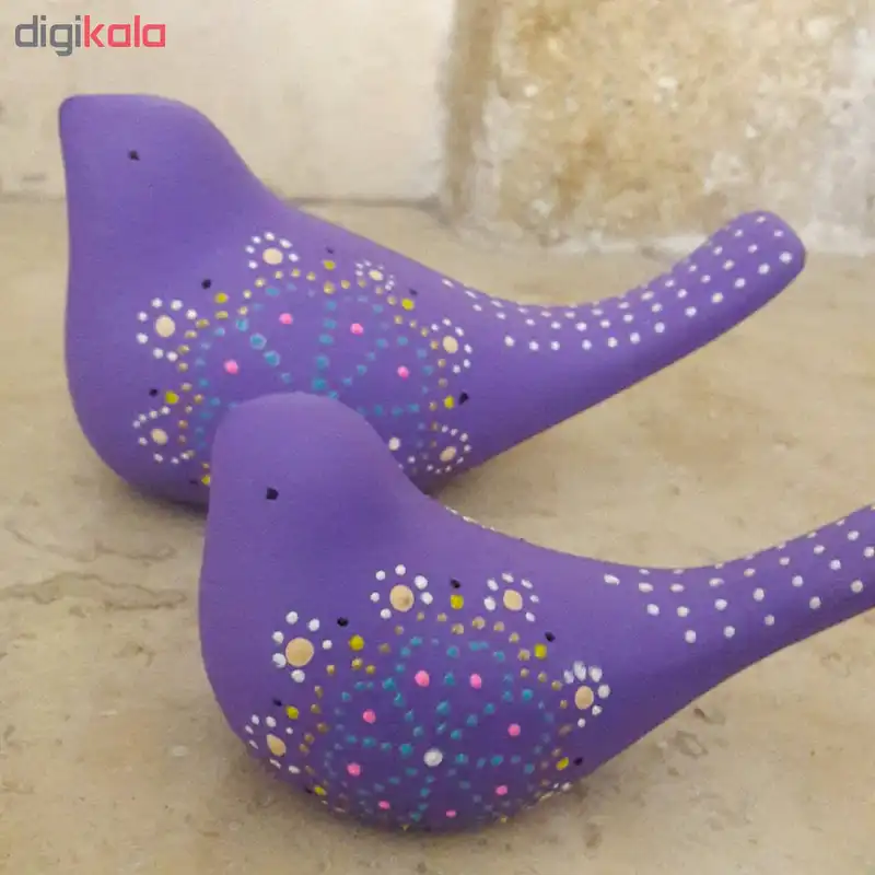 مجسمه سفالی مدل پرنده کد ۲۴۵۳۹۷۴ مجموعه ۲ عددی