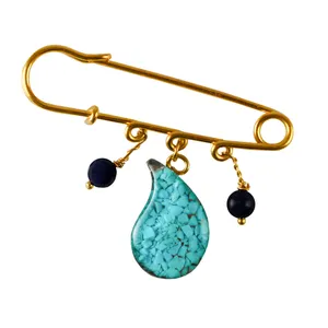 سنجاق سینه زنانه طرح بته جقه کد 3636