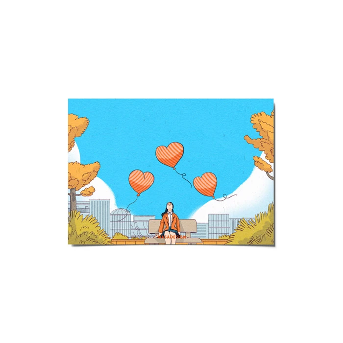 کارت پستال ماسا دیزاین طرح love کد postv190