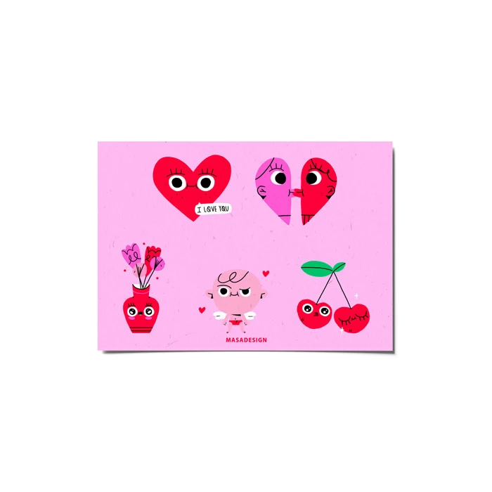 کارت پستال ماسا دیزاین طرح عشق کد postv193