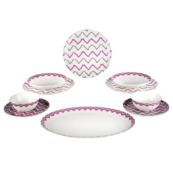 سرویس غذاخوری 25 پارچه راشل رز کد 18019 سرویس غذاخوری 25 پارچه راشل رز کد 18019