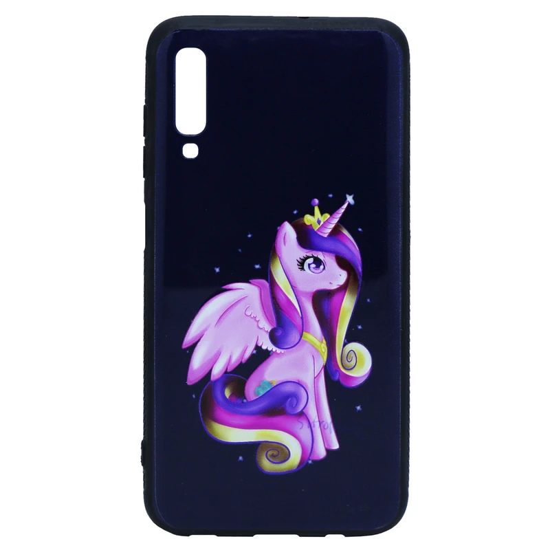 کاور طرح Pink Unicorn مدل Sa-01 مناسب برای گوشی موبایل سامسونگ  Galaxy A7 2018