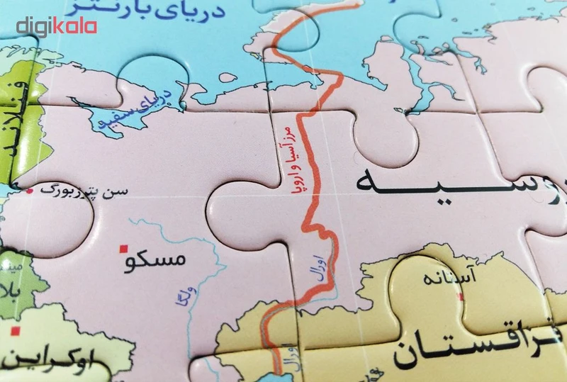 عکس شماره 7 : پازل 77 تکه یاس بهشت مدل نقشه آموزشی کشورهای جهان